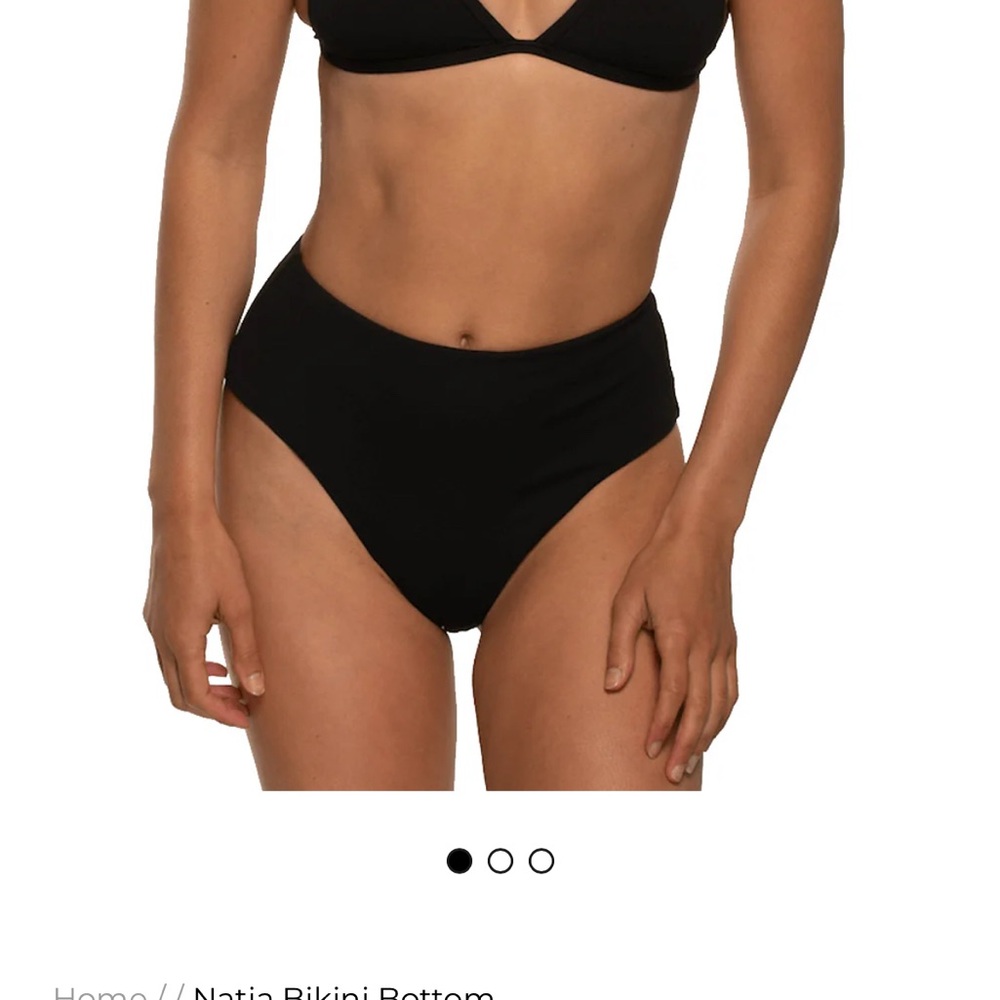 Jolyn Black High-Waisted Bikini Bottom